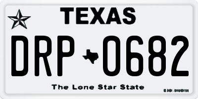TX license plate DRP0682