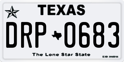 TX license plate DRP0683