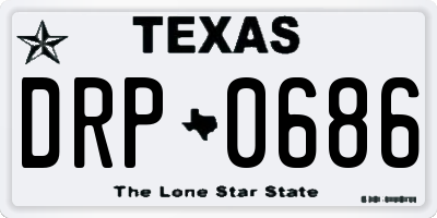 TX license plate DRP0686