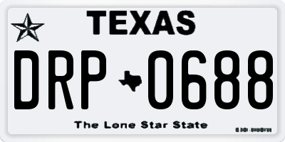 TX license plate DRP0688