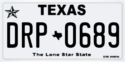 TX license plate DRP0689