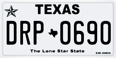 TX license plate DRP0690