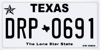 TX license plate DRP0691