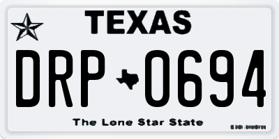 TX license plate DRP0694