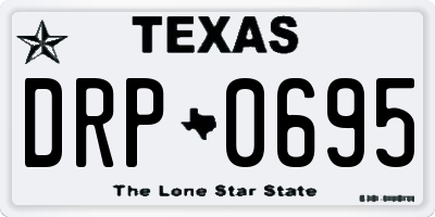 TX license plate DRP0695