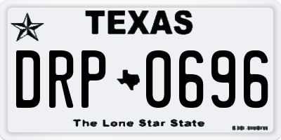 TX license plate DRP0696