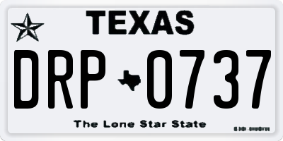TX license plate DRP0737