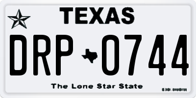 TX license plate DRP0744