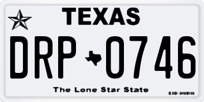 TX license plate DRP0746