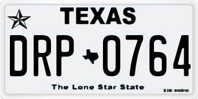 TX license plate DRP0764