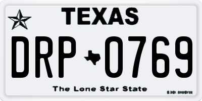 TX license plate DRP0769