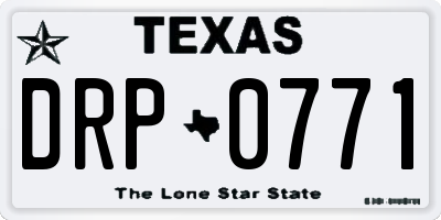 TX license plate DRP0771