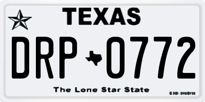 TX license plate DRP0772