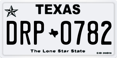 TX license plate DRP0782