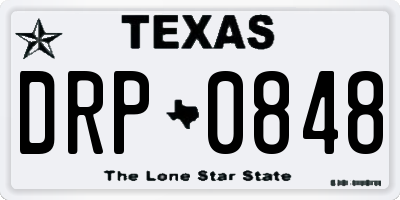 TX license plate DRP0848
