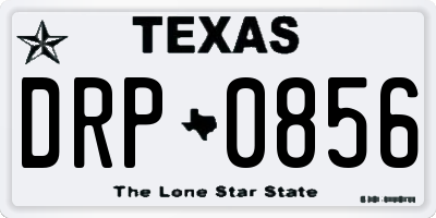 TX license plate DRP0856