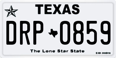 TX license plate DRP0859