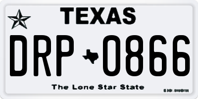 TX license plate DRP0866