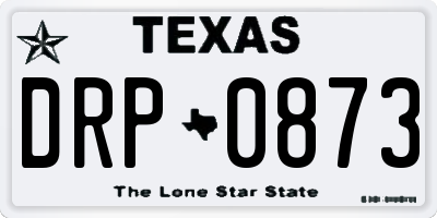TX license plate DRP0873