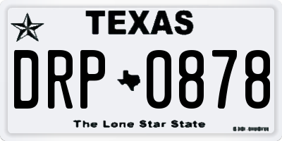 TX license plate DRP0878