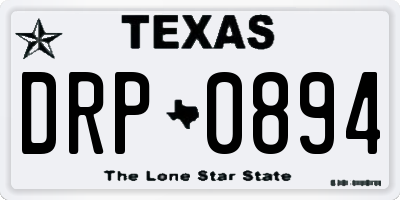 TX license plate DRP0894