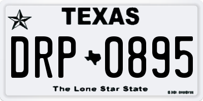 TX license plate DRP0895