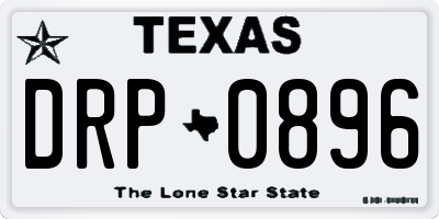 TX license plate DRP0896