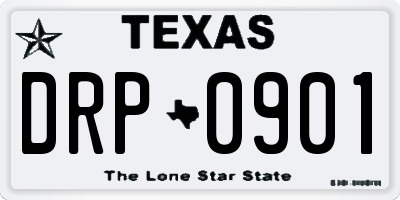 TX license plate DRP0901