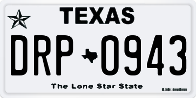 TX license plate DRP0943