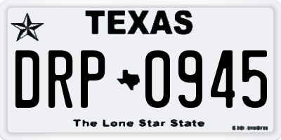 TX license plate DRP0945