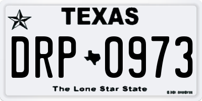 TX license plate DRP0973