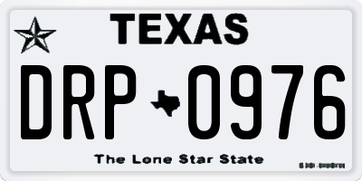 TX license plate DRP0976
