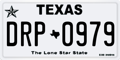 TX license plate DRP0979