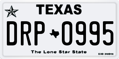 TX license plate DRP0995