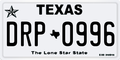 TX license plate DRP0996