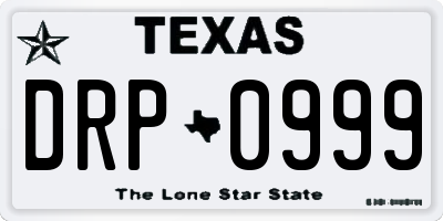 TX license plate DRP0999