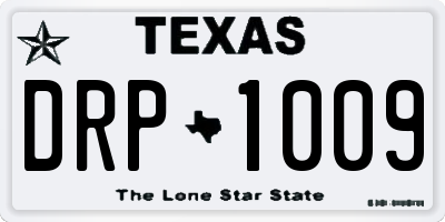 TX license plate DRP1009