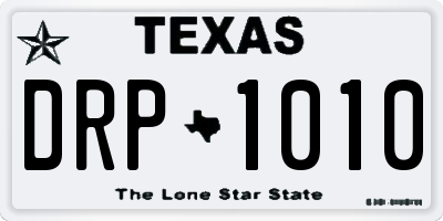 TX license plate DRP1010
