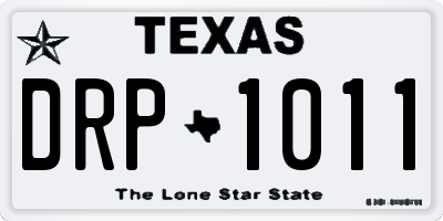 TX license plate DRP1011