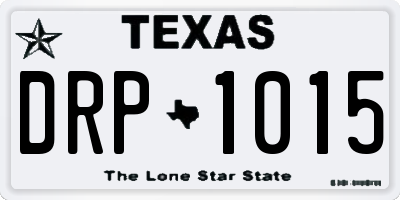 TX license plate DRP1015