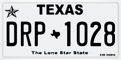 TX license plate DRP1028