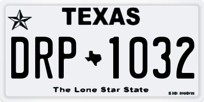 TX license plate DRP1032