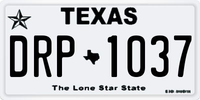 TX license plate DRP1037