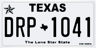 TX license plate DRP1041
