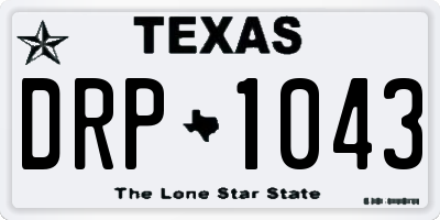 TX license plate DRP1043