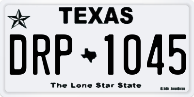 TX license plate DRP1045