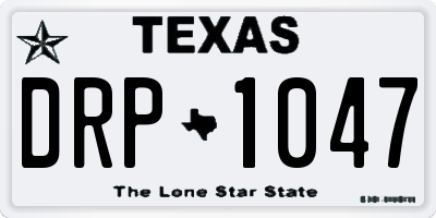 TX license plate DRP1047