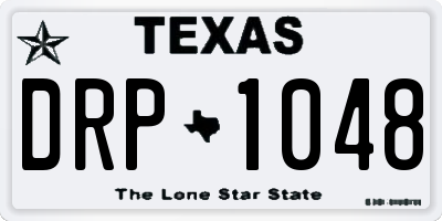 TX license plate DRP1048