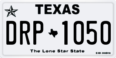 TX license plate DRP1050