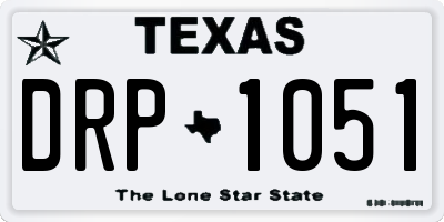 TX license plate DRP1051
